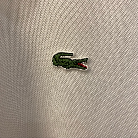 2/$25 Lacoste White with Black and Blue Collar Polo Button Shortsleeve Size 3XL - Picture 3 of 6